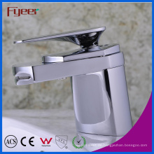 Fyeer Einfache Graceful Short Spray Wasserfall Badezimmer Chrom Wasserhahn Hot &amp; Cold Water Mischbatterie